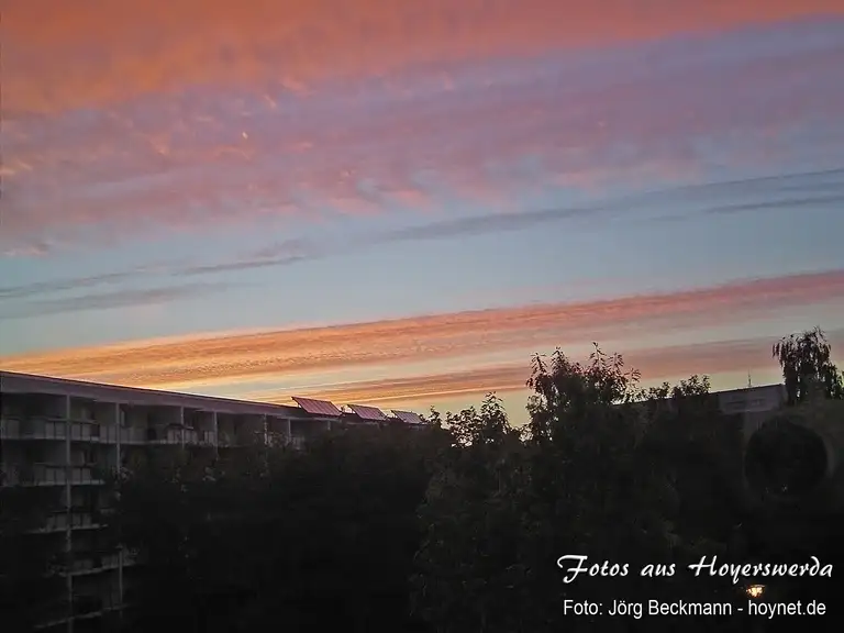 Sonnenuntergang im WK9 Hoyerswerda