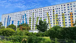 Modernisiertes Hochhaus in Hoyerswerda