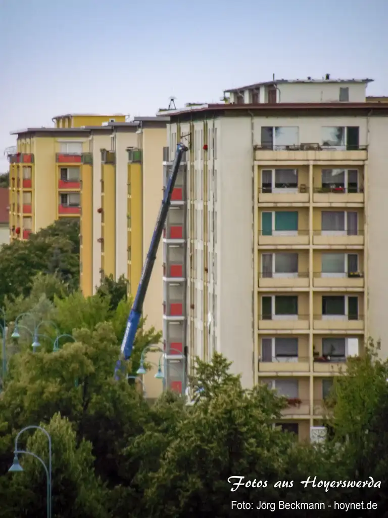 Hochhäuser im Stadtzentrum von Hoyerswerda